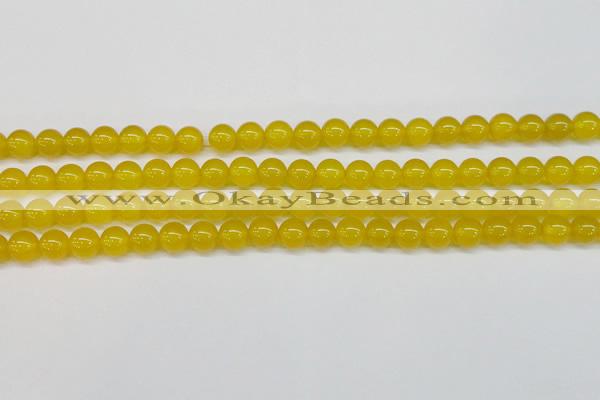 CAG7103 15.5 inches 10mm round yellow agate gemstone beads