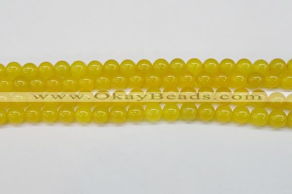 CAG7104 15.5 inches 12mm round yellow agate gemstone beads