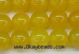 CAG7105 15.5 inches 14mm round yellow agate gemstone beads