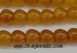 CAG7114 15.5 inches 9*10mm apple-shaped yellow agate gemstone beads