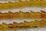 CAG7118 15.5 inches 9*11mm vase-shaped yellow agate gemstone beads