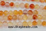 CAG7130 15.5 inches 4mm round red agate gemstone beads