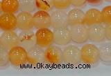 CAG7131 15.5 inches 6mm round red agate gemstone beads