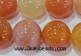 CAG7138 15.5 inches 20mm round red agate gemstone beads