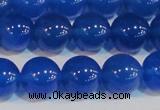 CAG7161 15.5 inches 10mm round blue agate gemstone beads