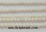 CAG7181 15.5 inches 3mm round white agate gemstone beads