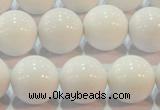 CAG7182 15.5 inches 14mm round white agate gemstone beads