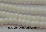 CAG7190 15.5 inches 4*6mm rondelle white agate gemstone beads