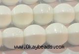 CAG7214 15.5 inches 12*12mm pumpkin white agate gemstone beads