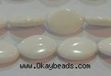 CAG7229 15.5 inches 12*16mm marquise white agate gemstone beads