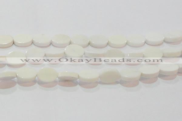 CAG7237 15.5 inches 15*20mm oval white agate gemstone beads