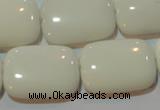 CAG7249 15.5 inches 22*30mm rectangle white agate gemstone beads