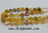 CAG7350 15.5 inches 14*15mm - 16*18mm octagonal dragon veins agate beads