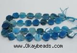 CAG7359 15.5 inches 18*20mm - 20*22mm octagonal dragon veins agate beads