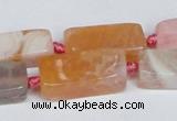 CAG7373 15.5 inches 8*20mm - 10*25mm cuboid dragon veins agate beads