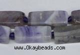 CAG7375 15.5 inches 8*20mm - 10*25mm cuboid dragon veins agate beads