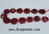 CAG7398 15.5 inches 25*25mm - 30*35mm freeform dragon veins agate beads