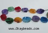 CAG7404 15.5 inches 22*25mm - 25*35mm freeform dragon veins agate beads