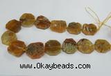 CAG7412 15.5 inches 25*27mm - 30*32mm freeform dragon veins agate beads