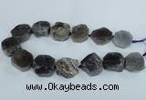 CAG7413 15.5 inches 25*27mm - 30*32mm freeform dragon veins agate beads