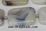 CAG7424 15.5 inches 20*30mm rectangle Montana agate beads