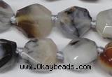 CAG7430 15.5 inches 13*15mm - 15*18mm faceted nuggets Montana agate beads