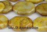 CAG7437 15.5 inches 20*30mm octagonal crazy lace agate beads