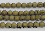 CAG7446 15.5 inches 6mm round plated druzy agate beads wholesale