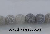 CAG7478 15.5 inches 4mm round frosted agate beads wholesale