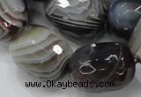 CAG748 15.5 inches 18*25mm faceted egg-shaped botswana agate beads