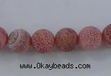 CAG7486 15.5 inches 4mm round frosted agate beads wholesale