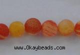 CAG7494 15.5 inches 4mm round frosted agate beads wholesale