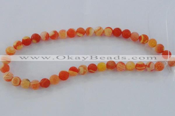 CAG7494 15.5 inches 4mm round frosted agate beads wholesale