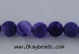 CAG7510 15.5 inches 4mm round frosted agate beads wholesale