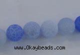 CAG7526 15.5 inches 4mm round frosted agate beads wholesale