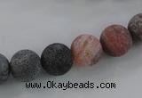 CAG7550 15.5 inches 4mm round frosted agate beads wholesale