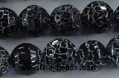 CAG7606 15.5 inches 16mm faceted round frosted agate beads wholesale