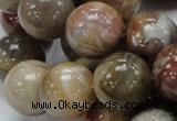 CAG768 15.5 inches 18mm round yellow agate gemstone beads wholesale