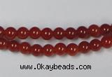 CAG7855 15.5 inches 3mm round red agate beads wholesale