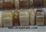 CAG787 15.5 inches 6*18mm & 12*18mm rondelle yellow agate beads