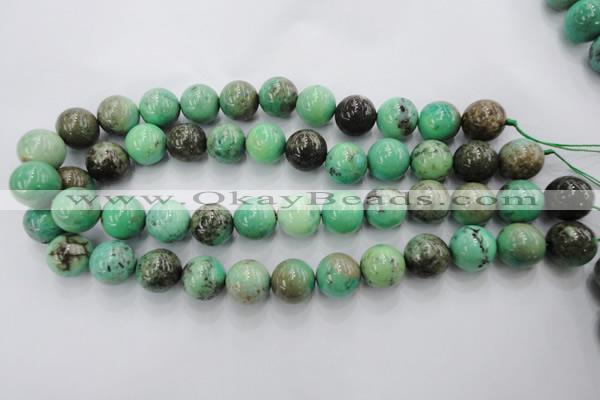 CAG7908 15.5 inches 18mm round grass agate beads wholesale