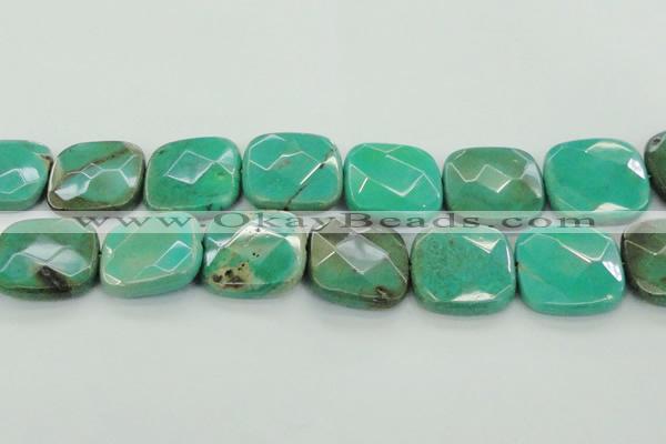 CAG7920 15.5 inches 40*40mm faceted square grass agate beads