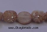 CAG7946 7.5 inches 8*10mm oval plated white druzy agate beads