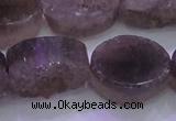 CAG8446 15.5 inches 20*30mm oval grey druzy agate gemstone beads