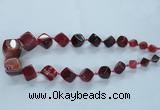 CAG8522 15.5 inches 9*10mm - 23*24mm cube dragon veins agate beads