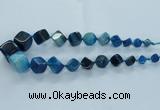 CAG8524 15.5 inches 9*10mm - 23*24mm cube dragon veins agate beads