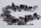 CAG8541 Top drilled 15*20mm - 25*30mm freeform dragon veins agate beads