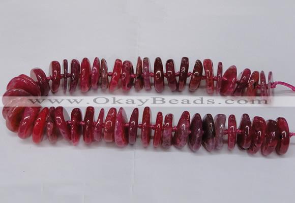 CAG8561 6*22mm - 10*26mm tyre dragon veins agate beads wholesale