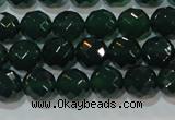 CAG8580 15.5 inches 10mm faceted round green agate gemstone beads