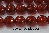 CAG8592 15.5 inches 10mm faceted round red agate gemstone beads